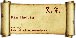 Kis Hedvig névjegykártya